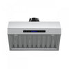 Hotte murale Palazzo de 30 po, acier inoxydable, filtres a chicanes-FRHWM5029-60