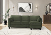 Canape Chaise Longue Rembourre, Tissu Vert Fonce, Moderne, Contemporain