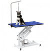 Pawhut Table De Toilettage Deluxe Professionelle Hydraulique Pour Chien Avec Bras Coulant, Bleu