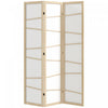 HOMCOM Paravent Pliable, Ecran de Confidentialite a 3 Panneaux, Bois Naturel