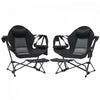 Outsunny Ensemble De 2 Chaises De Camping Hamac Avec Dossier Reglable