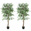 Outsunny Arbre Artificiel Ficus 1,61 m en Pot pour Decoration Interieure