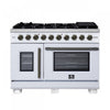 Cuisiniere a gaz blanche Capriasca 48 pouces, 6,58 pi³ – FFSGS6460-48WHT