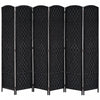 Homcom Separateur De Piece En Osier Tisse A Double Charniere