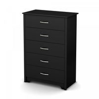 Fusion Commode 5 Tiroirs - Noir Solide