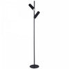 Lampe à pied Constance de Dainolite en acrylique givré qui diffuse la lumière, avec fini noir mat et ampoule de 12 W