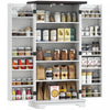 HOMCOM Armoire de cuisine avec etageres reglables, blanc