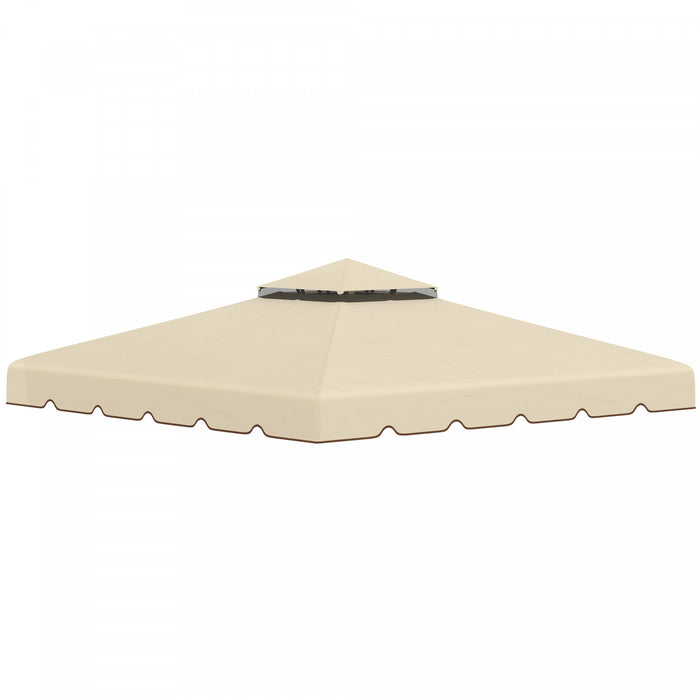 Outsunny 9.8' X 9.8' Toit De Rechange Pour Tonnelle Double Toit Beige