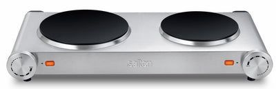 Salton Double Burner Infrared Cooktop - HP1269|Surface de cuisson Salton à infrarouge et à 2 brûleurs - HP1269