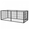 Pawhut Parc Pour Chien A 6 Panneaux 32,5\" - 59\" X 31\", Parc Pour Animaux De Compagnie Robuste Avec Porte, Enclos D'exercice Pour Chien Reglable Pour Interieur Exterieur, Petits Chiens