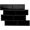Dosseret Smart Tiles peler et coller 12 x 9, 4 feuilles - Metro Nero