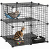 PawHut Enclos pour Chat 2 Niveaux, Design DIY
