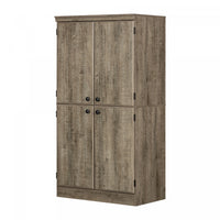 Morgan Armoire De Rangement 4 Portes - Chene Vieilli