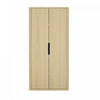 Armoire bibliotheque moderne Rivington 38\" en chene naturel