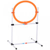 Equipement d'entrainement d'agilite pour chiens PawHut 2 en 1 : anneau de saut/barre de haie en pneu, montage simple et facile, sac de rangement inclus.