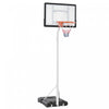 Soozier Panier De Basket Portable Reglable De 8 A 12 Pieds Avec Roues