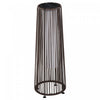 Outsunny Lampe Solaire en Rotin 24\", Lampe d'Exterieur Automatique, Marron