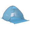 Abri De Plage Tente De Plage Pliable Pop-up Automatique Instantane Protection Uv Fenetre Arriere Grand Tapis De Sol Bleu Ciel