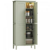 HOMCOM Armoire de rangement de cuisine avec eclairage LED a capteur, vert