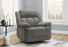 Fauteuil Inclinable Electrique, 39\"L, Planeur, Pivoter, Port Usb Inclus, Tissu Gris Clair