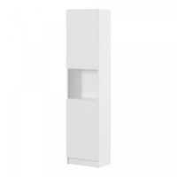 Liora Bibliotheque Etroite 2 Portes - Blanc Solide