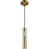 Luminaire suspendu Passwell de Dainolite avec fini laiton vieilli et 1 ampoule