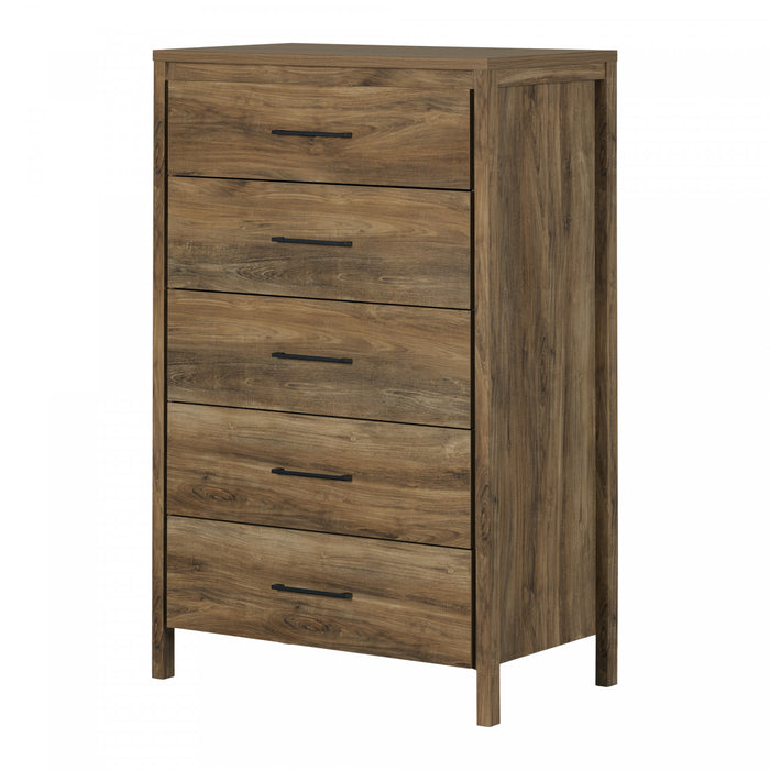 Gravity Commode 5 Tiroirs - Manguier Naturel