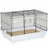 Pawhut Cage Pour Petits Animaux Habitat Pet Play House Pour Petit Lapin Lapin Cochon D'inde Animal De Compagnie Vison Chinchilla Avec Plateau Coulissant Fond Planche En Bois Blanc Et Noir