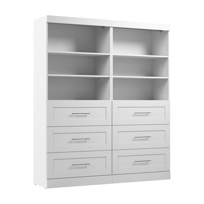 Bestar Pur 72 W Closet Organizer with Drawers - White|Organisateur de garde-robe Pur de Bestar de 72 po (L) avec tiroirs - blanc
