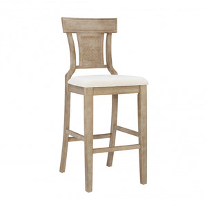Tabouret bar Rylan en tissu - naturel