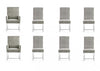Ensemble moderne de salle a manger Element, 8 chaises, en acier