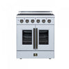 Cuisiniere electrique Galiano de 30 po avec portes francaises, 4 foyers, 4,32 pi³, blanc – FFSEL6917-30WHT
