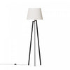 Lampe à pied architecturale noire de 64 po à trépied avec abat-jour texturé