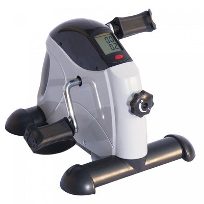 Soozier Portable Mini Exercise Bike Desk Pedal Indoor Cycle Fitness Hand Foot Exercise Machine W/ Lc|Soozier Mini Velo D'exercice Portable Pedale De Bureau Cycle D'interieur Fitness Main Pied Machine D