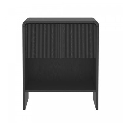 Novara Contemporary 22" Nightstand in Black (1-Drawer) | Table de nuit contemporaine Novara 56 cm en noir (1 tiroir)