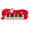 Costway Clavier de Piano pour Enfants 25 Touches en Forme d'Elephant, Jouet Piano Numerique avec Musique et Lumieres Integrees - Rouge
