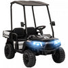 Qaba Voiture Electrique 2 Places Pour Enfants, Voiture Electrique Alimentee Par Batterie 24v Avec Telecommande, Suspension A Ressorts 4 Roues, Pare-soleil, Musique, Lumiere, Noir