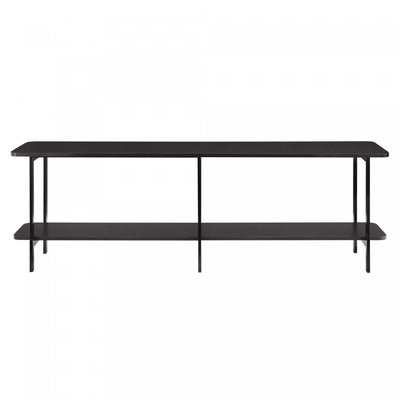 Celine Contemporary Modern 71" Console Table in Black (2-Shelf) | Console moderne contemporaine Celine 71" en noir (2 etageres)