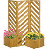 Outsunny Brise-vue D'exterieur Avec 4 Jardinieres Et 3 Panneaux D'intimite