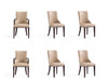 Ensemble moderne de 6 chaises de salle a manger Shubert en beige