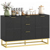 HOMCOM Meuble de Rangement 3 Tiroirs Buffet pour Salle a Manger, Salon
