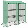 Outsunny Mini Serre Avec 3 Etages 6 Etageres Serre Portable, Verte