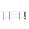 Console contemporaine moderne Celine 71\" en blanc (3 etageres)