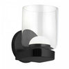 Applique murale Nadine de Dainolite en verre transparent, avec fini noir mat et ampoule à DEL de 10 W