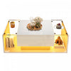 Evan table basse – table avec eclairage LED et plateau en verre, blanc