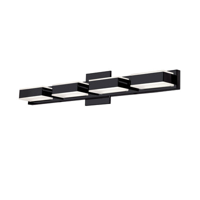 Dainolite Viola 4 Light LED Wall Vanity Light Matte Black Finish Lamp|Lumière de coiffeuse murale Viola de Dainolite avec fini noir mat et 4 ampoules à DEL