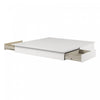 Step One Lit Plateforme Avec Tiroirs - Blanc Solide