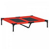 Pawhut 36\" X 30\" Lit Sureleve Pour Chien Et Chat Lit Pour Animaux De Camping, Cadre Metallique, Rouge