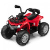 Costway 12v Enfants Rouler Sur Atv Electrique 4 Roues Quad 2 Vitesses W / Mp3 & Phares Rouge