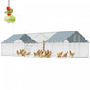 Grand poulailler metallique avec acces facile et couverture, pour 24-30 poules